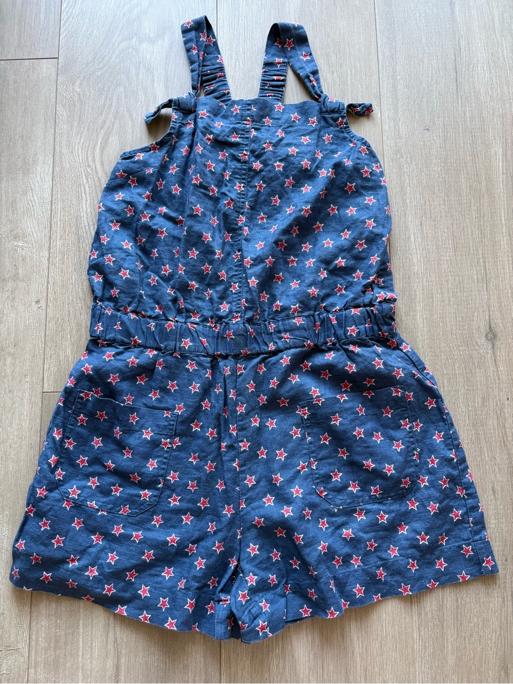 Crewcuts girls linen cotton romper